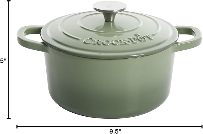 Crock Pot Artisan 5 Quart Enameled Cast Iron Round Dutch Oven - Image 3