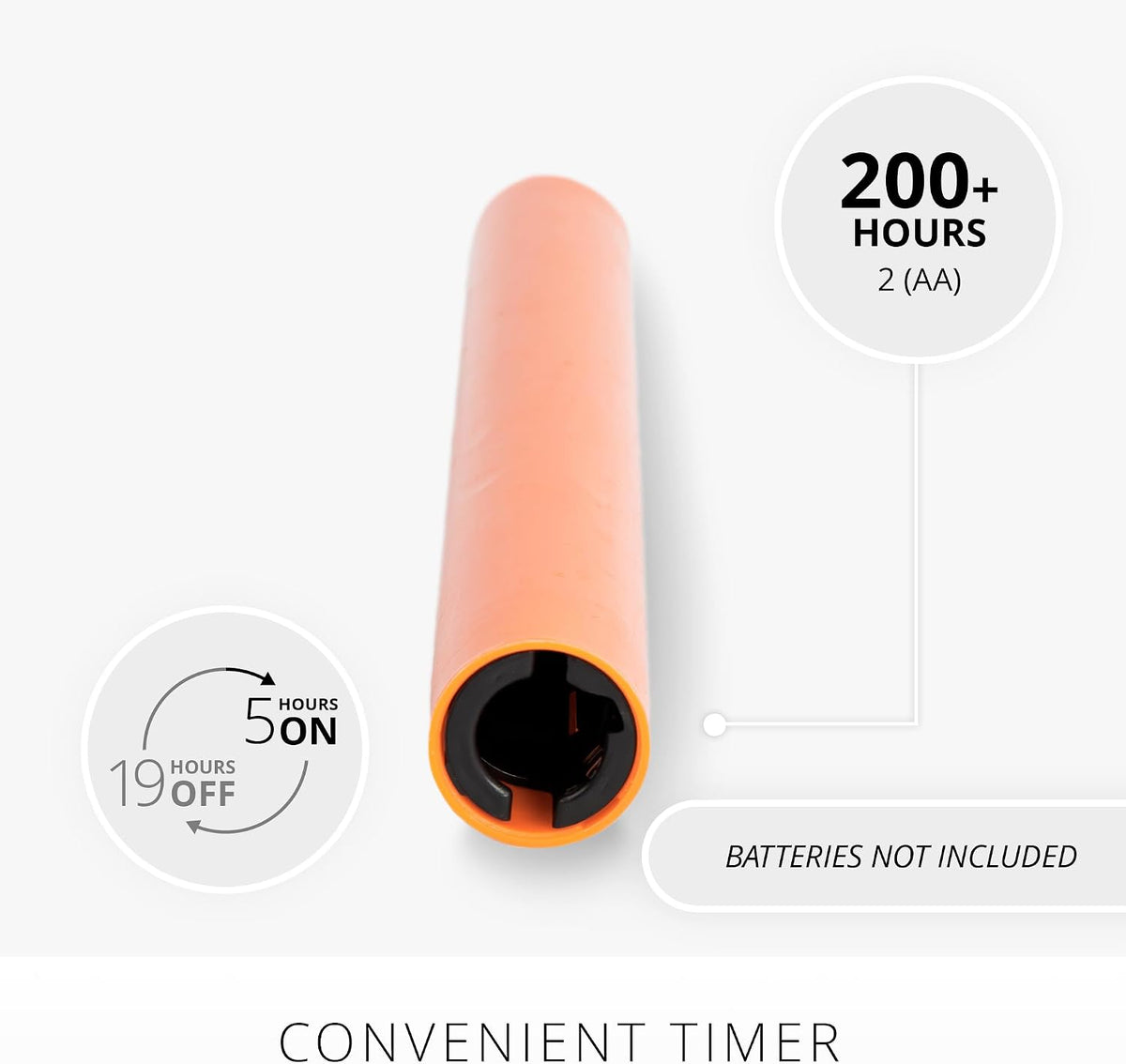 Luminara Taper, 1" x 9.5" AA Battery Wax Flameless Candle w/Timer, ...