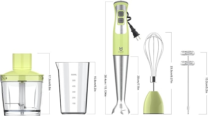 Immersion Hand Blender, UTALENT 5-in-1 8-Speed Stick Blender - Image 6