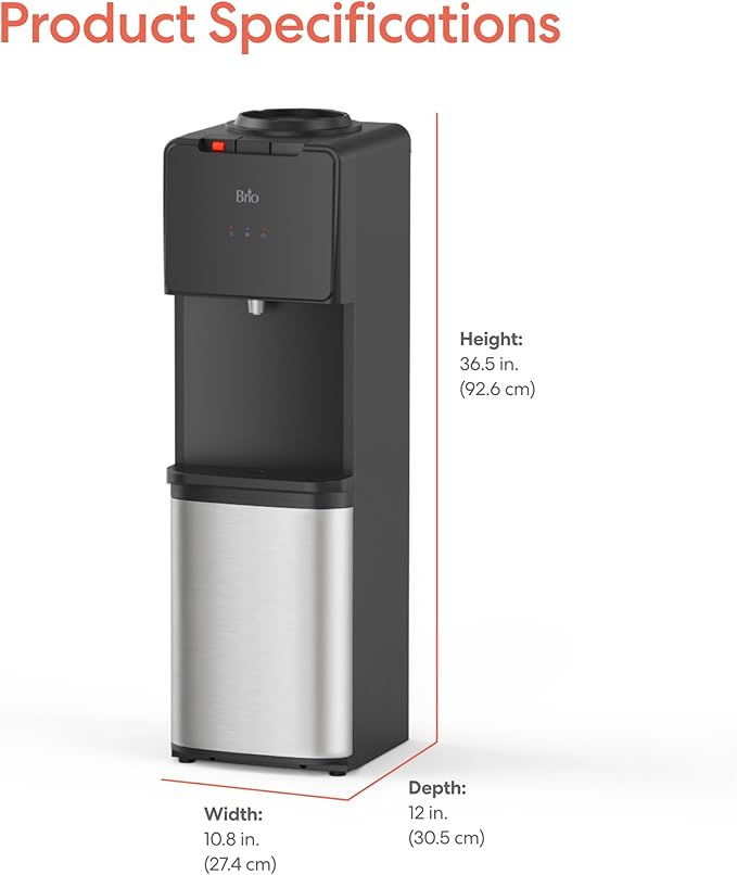Brio 130SS Series Bottom Load Water Cooler Dispenser - Image 7
