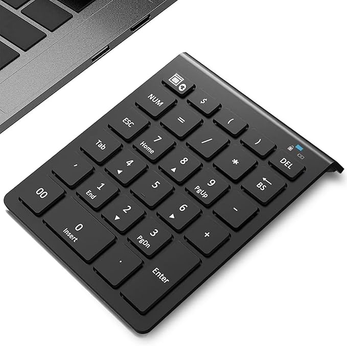 Lekvey Bluetooth Number Pad for Laptop, Wireless Numeric keypad, 28 Keys Numpad - Image 9