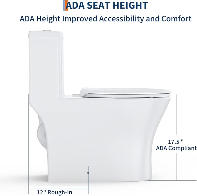 One Piece Toilet with ADA Height - Image 6