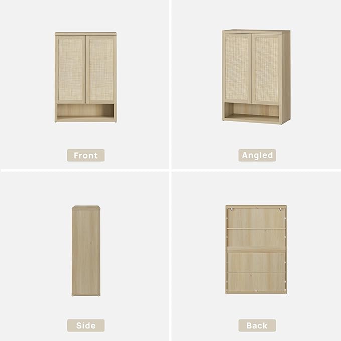 SICOTAS Rattan Shoe Storage Cabinet - Image 9