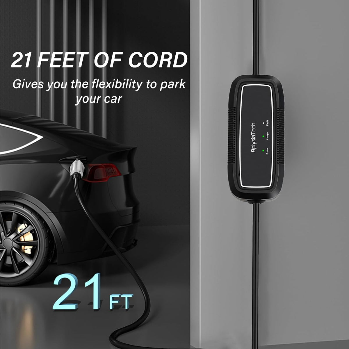 Level 1+2 EV Charger, 16Amp 110-240V, Portable SAE J1772 Electric Car Charger...