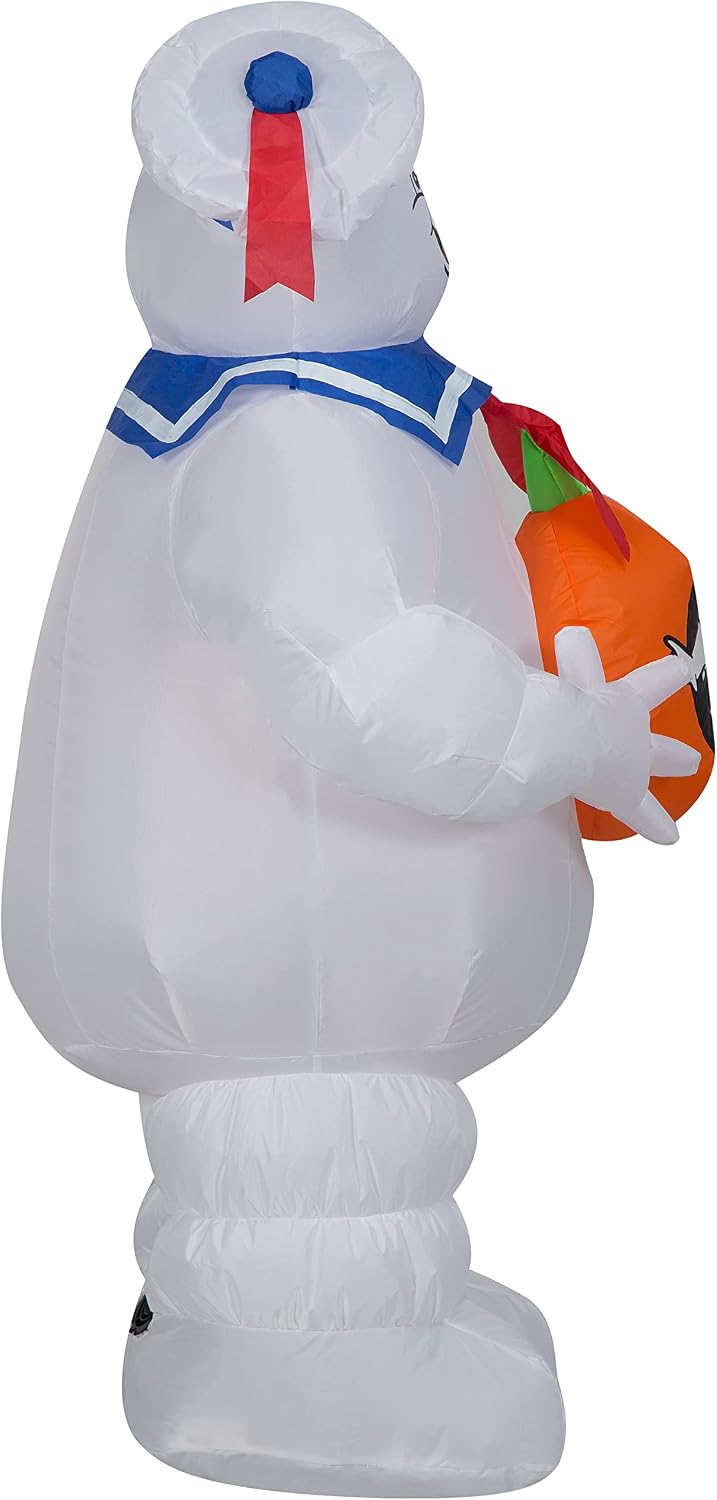 Gemmy Stay Puft Halloween Inflatable, 3.5 Ft Tall Lighted Ghostbusters Yard D...