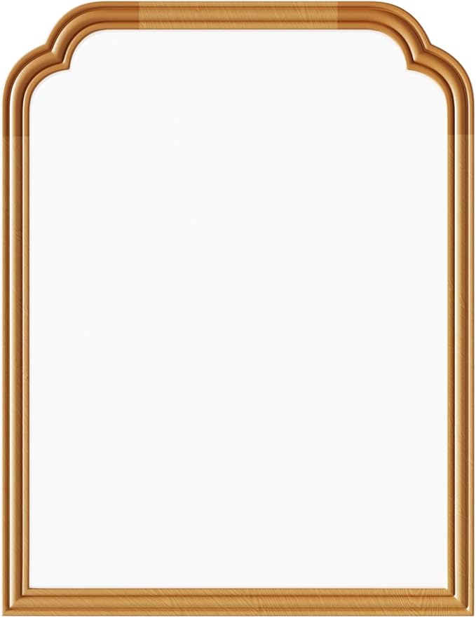 Wood Frame Wall Mirror Decor for Small Bathroom Vanity Entryway, Living Room or - Image 9