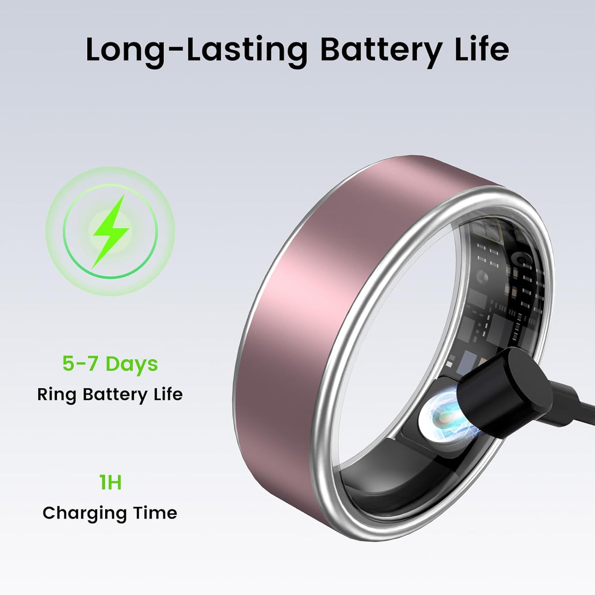 smart ring for women & men, ip68 health on a desk or shelf