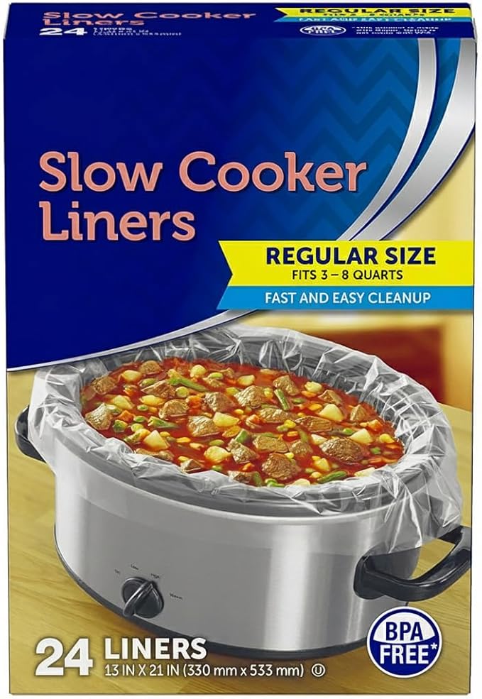 Slow Cooker Liners, BPA-Free Nylon-Blend, Fits 3-8 Quart Round or Oval Slow by Unknown