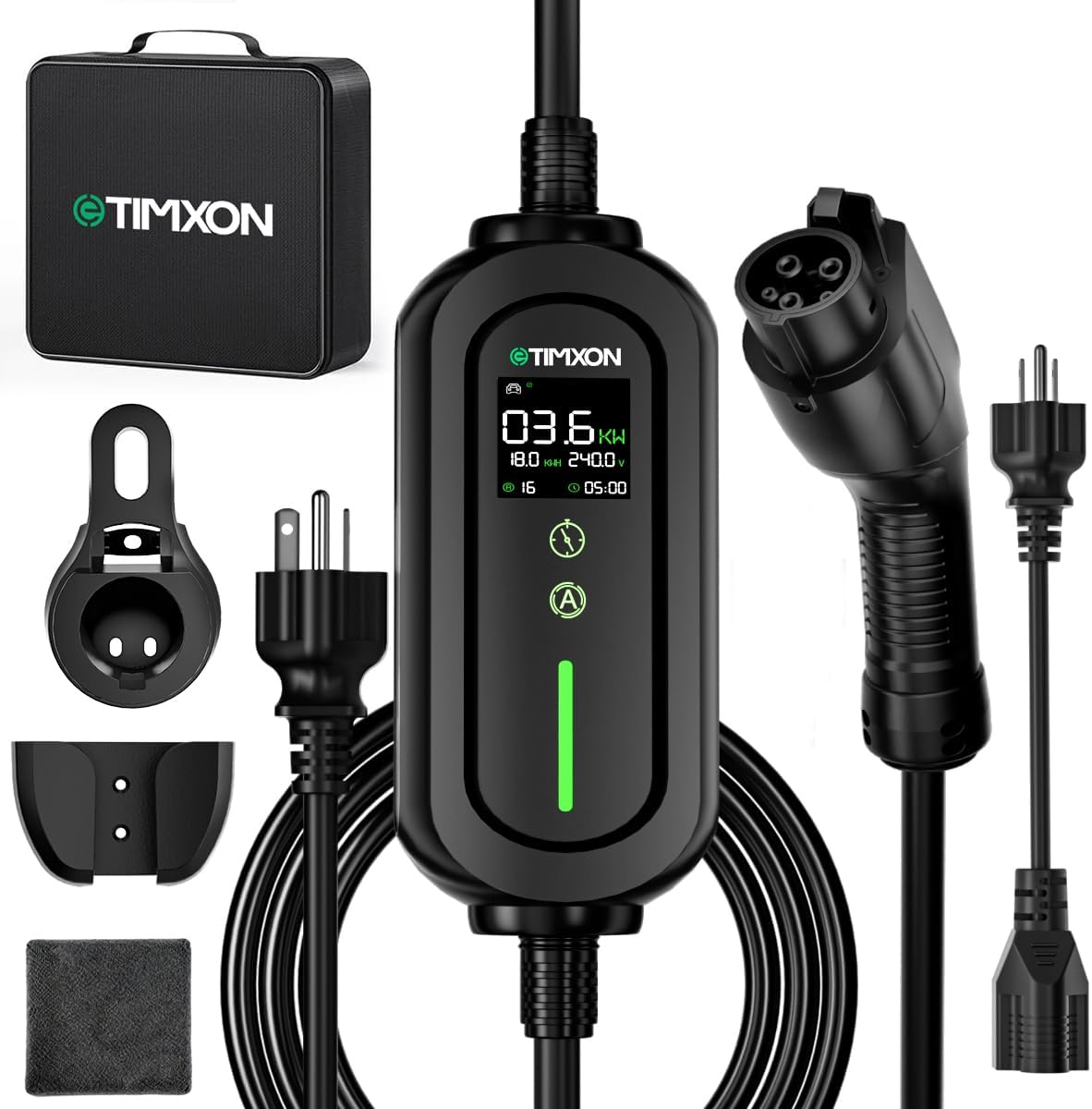 16A Portable Level 1&2 EV Charger-ETL Certified,110V-240V Car Charger