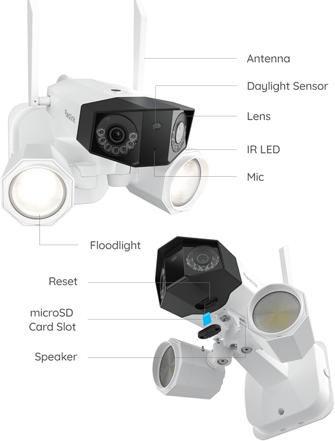 REOLINK 4K 8MP Floodlight Security Camera Outdoor, Dual-Lens Camera w/ 180° FOV - Image 9
