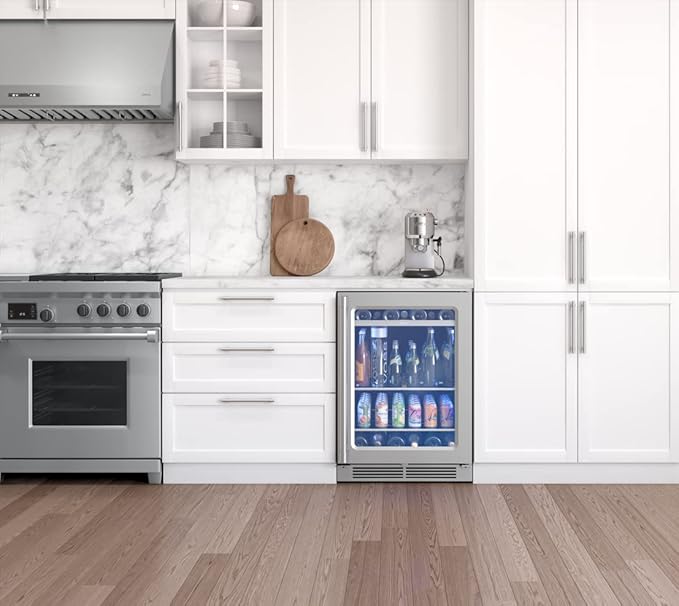 Zephyr 24" Wine Fridge & Beverage Refrigerator Single Zone Under Counter - Image 8