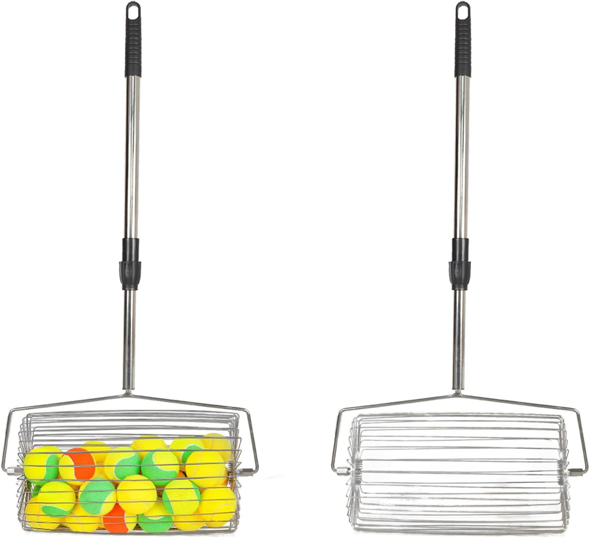 Portable Tennis Ball Picker Retractable Metal Tennis Ball Retriever Multifunc...
