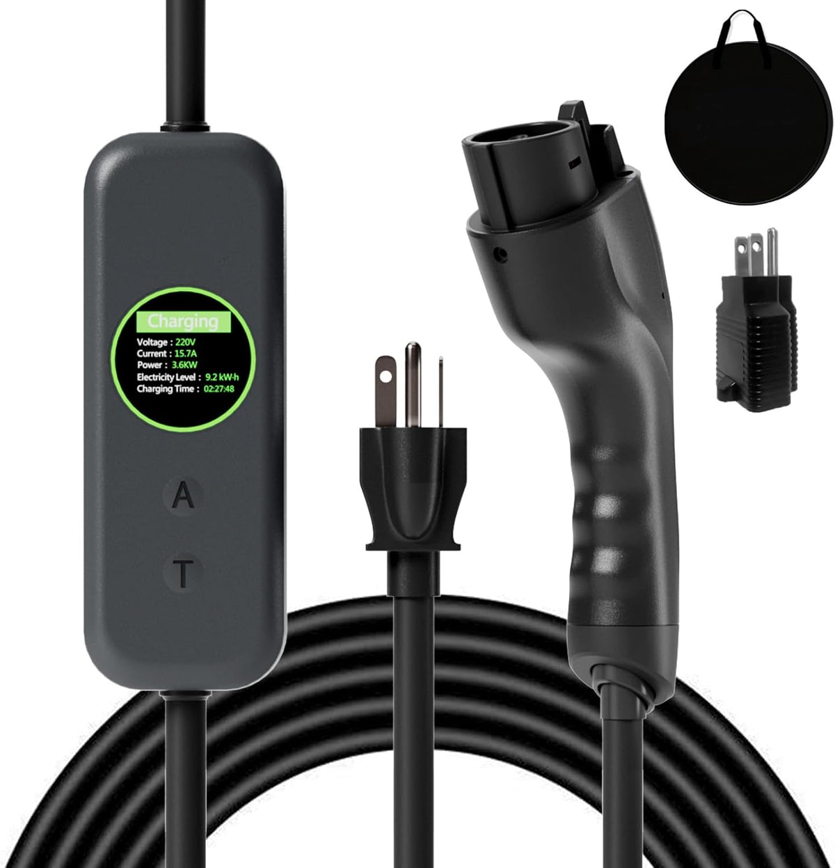 1+2 EV Charger Level Portable Electric Car Charger 6-20P 16A Power Plug 3.5KW...