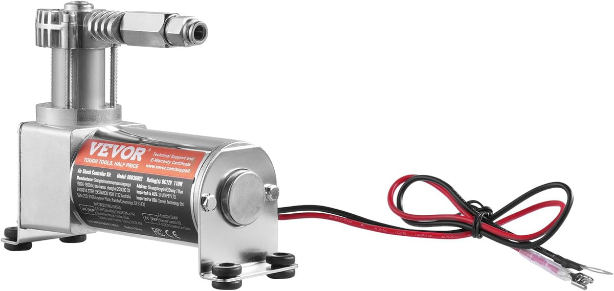 VEVOR Air Shock Controller Kit, 12V 100PSI On Board Air Compressor System, Ai...