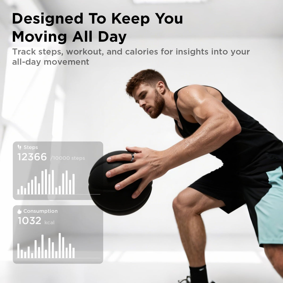 BENIO Gen2 Smart Ring for Women Men Sleep Health Fitness Tracker