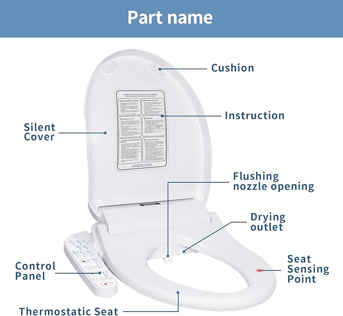 KERDE Electric Bidet Toilet Seat, Bidets - Image 6