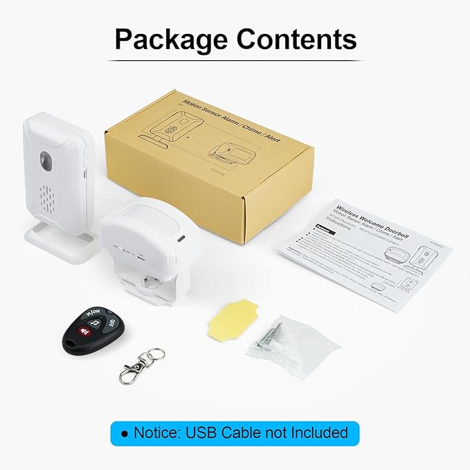 GREENCYCLE Door Sensor Chime, Motion Sensor Door Bells Chimes - Image 9