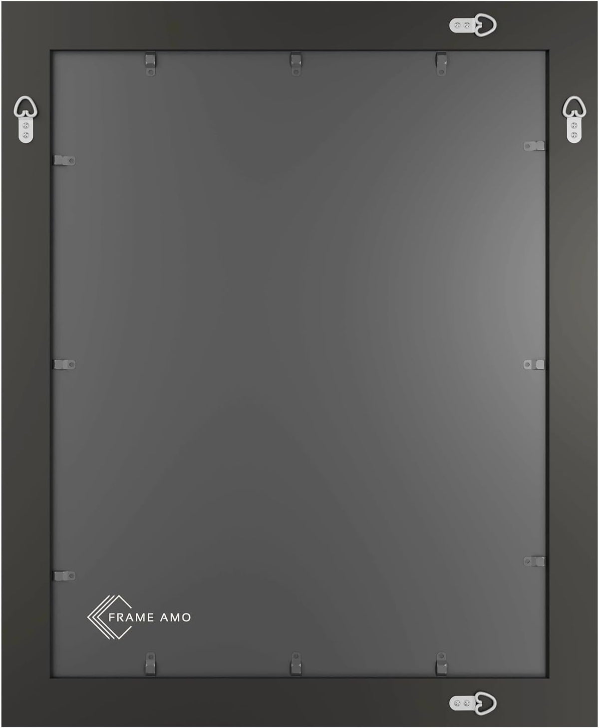 Frame Amo 24x36 Black Shadow Box Frame, Tempered Glass & Solid Wood | 1.5 inch Display Depth, 2.5 inch Thick, White or Black Background, Display Case, High End, Heavy Duty, Hanging Hardware