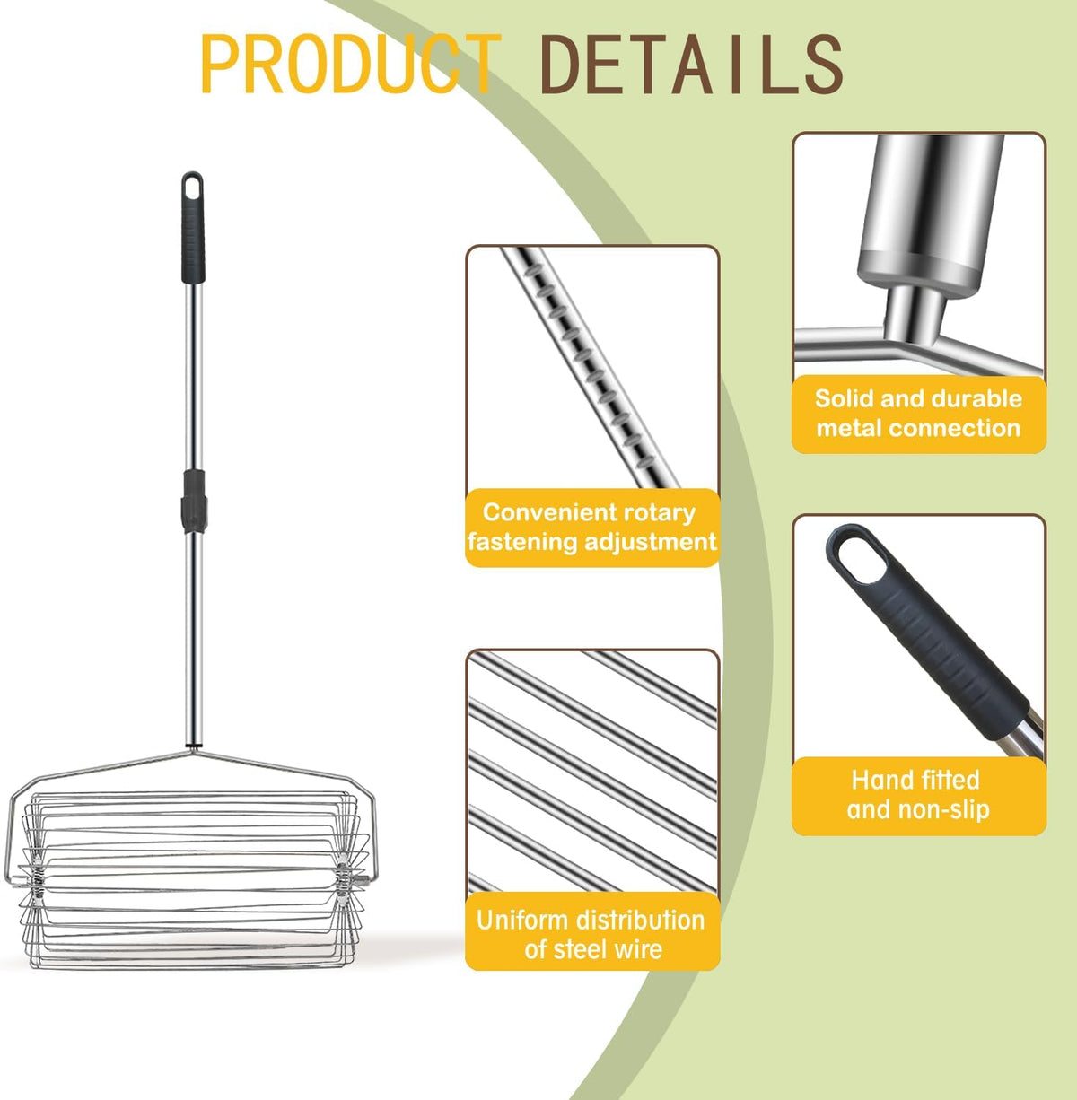 Portable Tennis Ball Picker Retractable Metal Tennis Ball Retriever Multifunc...