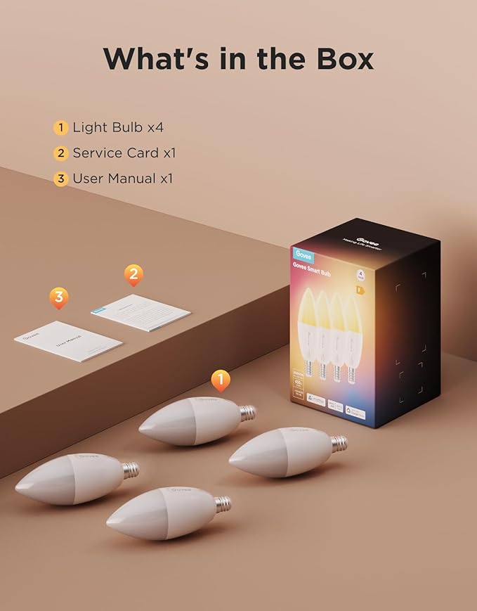 Govee E12 Led Bulb, Smart Light Bulbs Work - Image 9