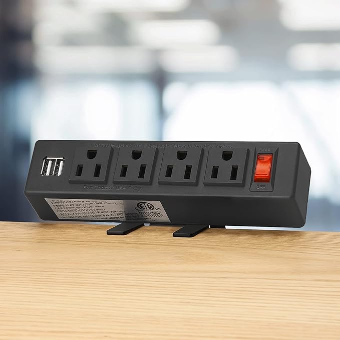 HHSOET Desk Clamp Power Strip, Desktop Power Outlet Clamp Mount - Image 7