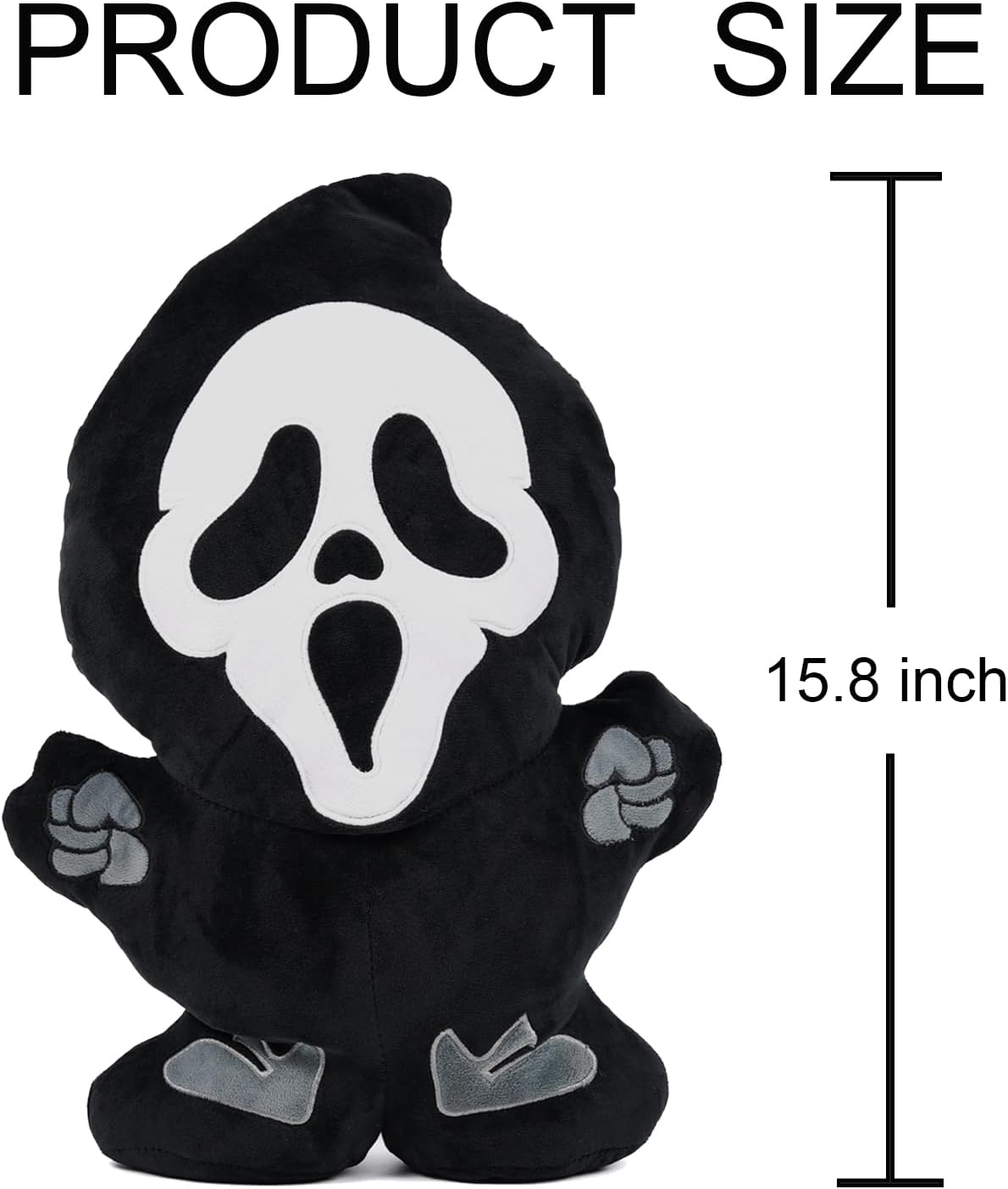 GAGEC Halloween Ghost Pillow Funny Spooky Ghost Throw Pillows 15.8 Inch Hallo...