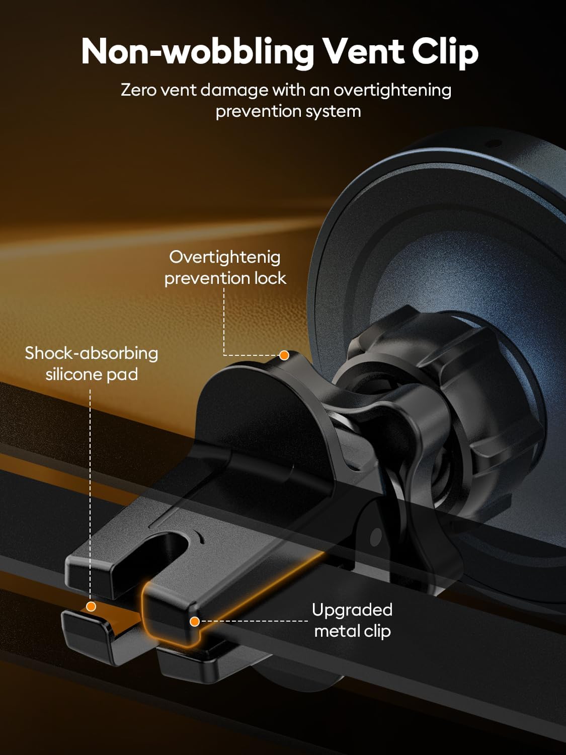 OHLPRO 25W MagSafe Car Mount Charger, Magnetic Wireless Car Charging Holder