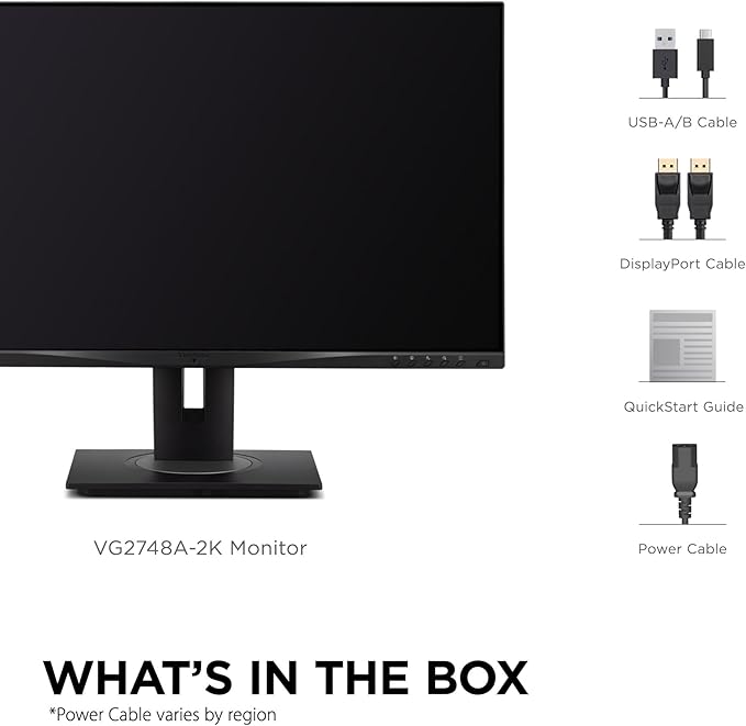 ViewSonic VG2748A-2K 27 Inch IPS QHD Ergonomic Monitor - Image 8