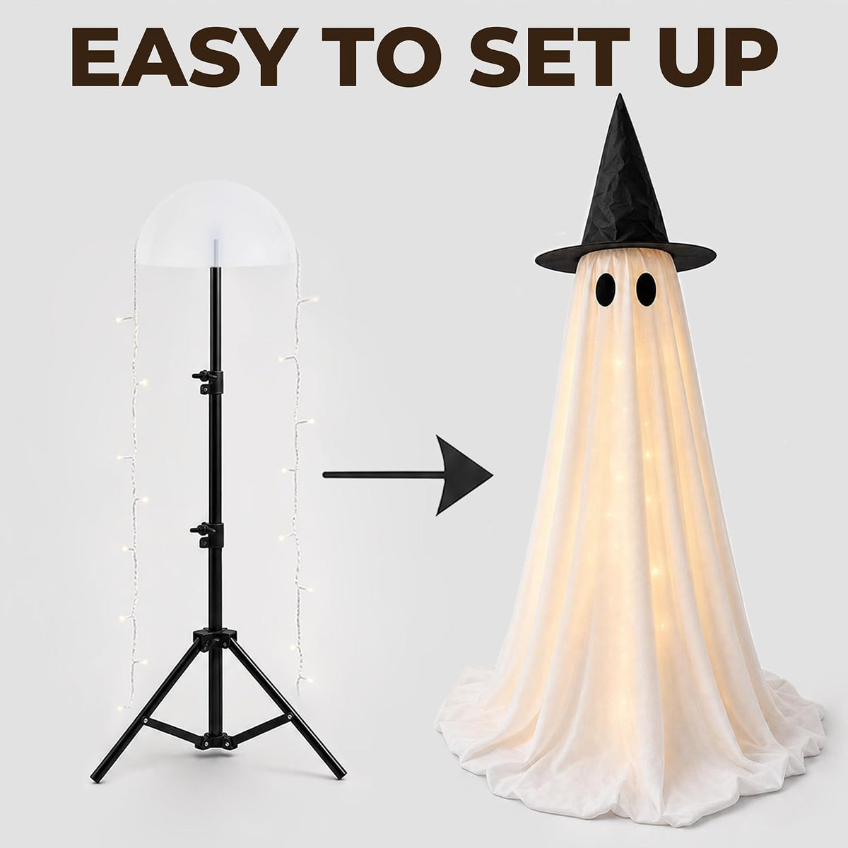 Halloween Decorations Indoor 2 Pack Light Up Ghosts
