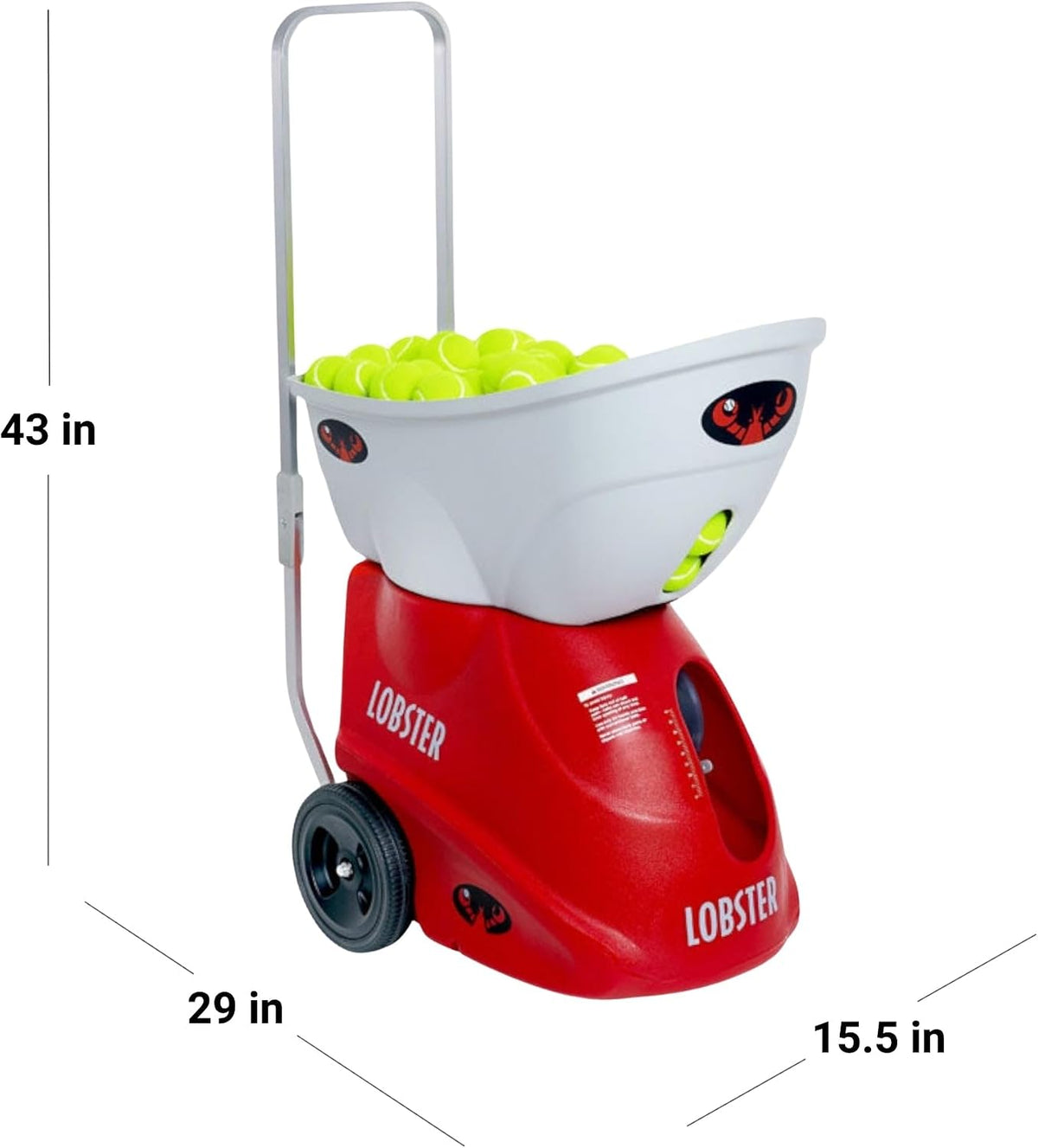 LOBSTER Sports Elite Tennis Ball Machine - Auto Portable Tennis Ball Launcher...
