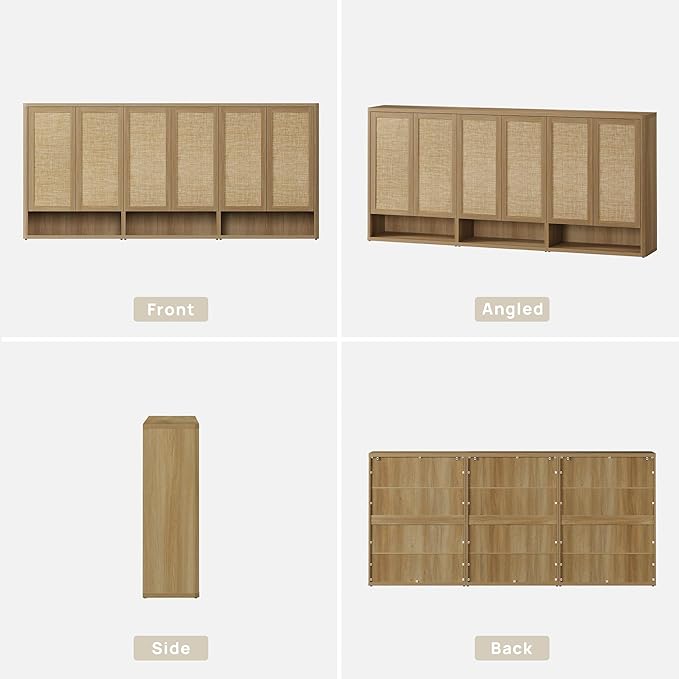 SICOTAS Rattan Shoe Storage Cabinet - Image 9