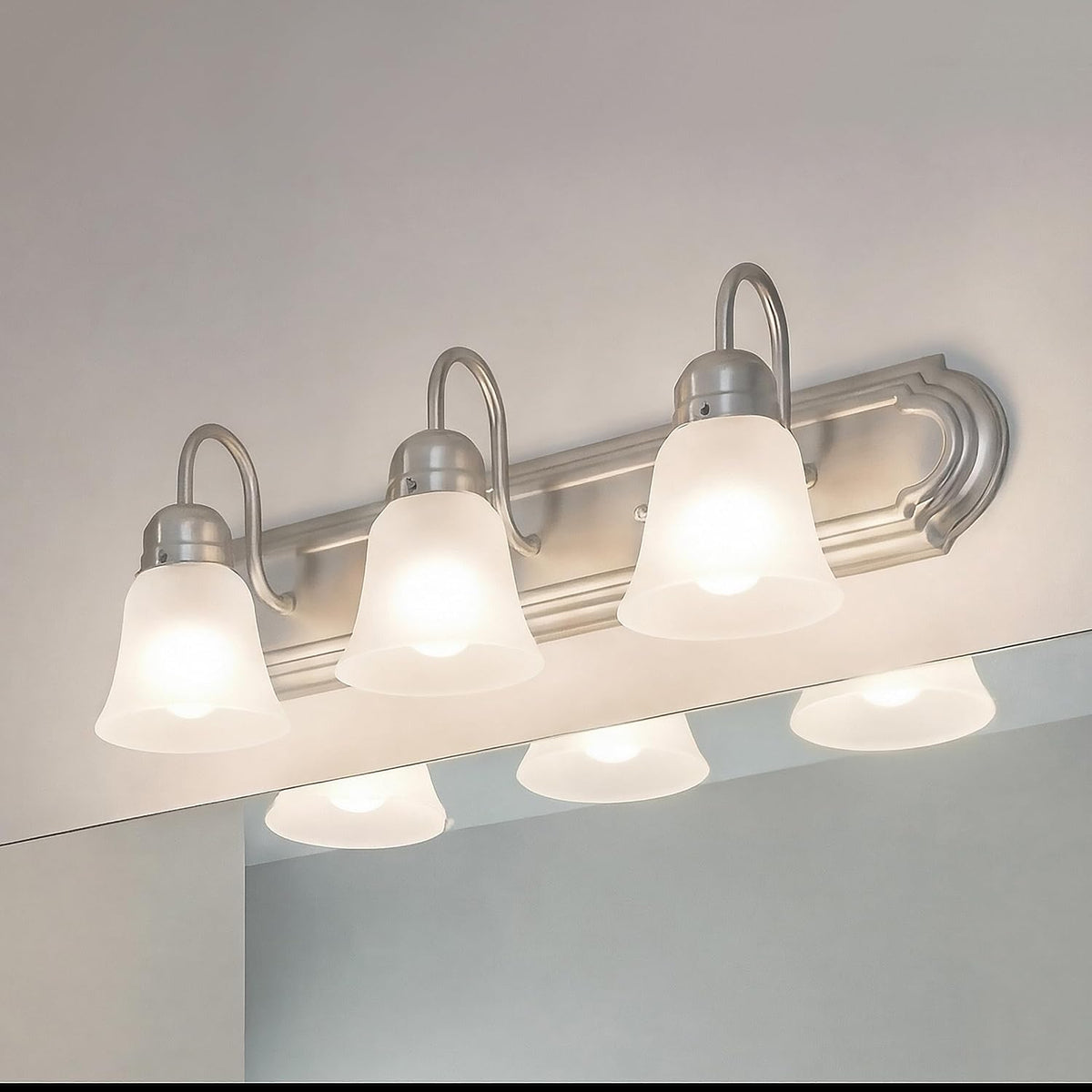 Kichler 3-Light Bathroom Vanity Light, Brushed Nickel