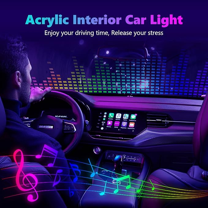 Acrylic Interior Car LED Strip Light, Car Neon Light - Image 8