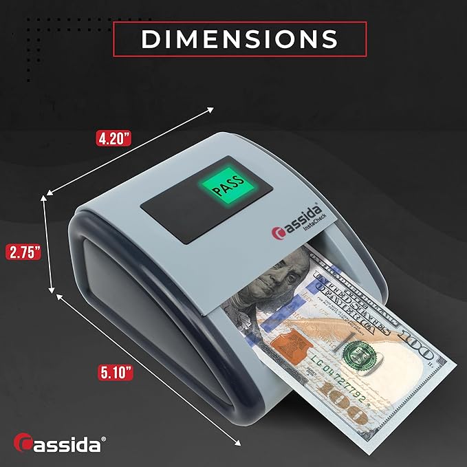 Cassida InstaCheck Small Footprint, Magnetic and Ultraviolet Sensors, Compact - Image 8