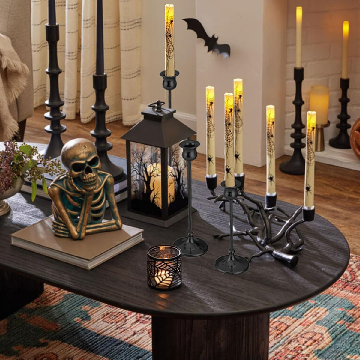 Metal Candle Holder Taper Candlestick Holders for Candle Sticks Vintage Cande...