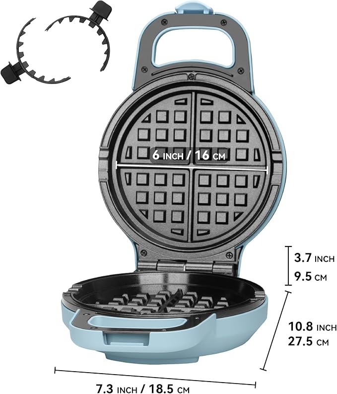 6" Stuffed Waffle Maker Rotating, Flip Waffles Maker Machine - Image 8