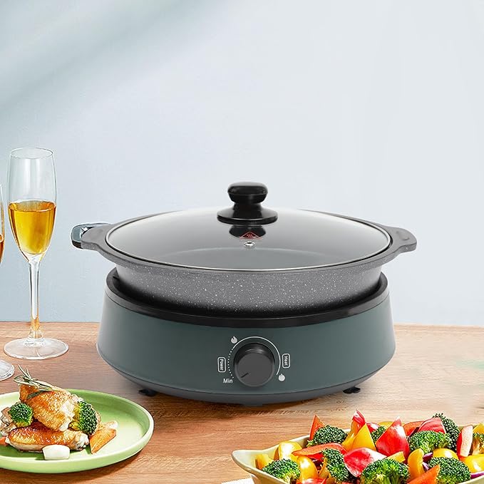 4L/4.2Qt Electric Hot Pot, 1350w 110v Portable Electric Pan Non Stick Removable - Image 8