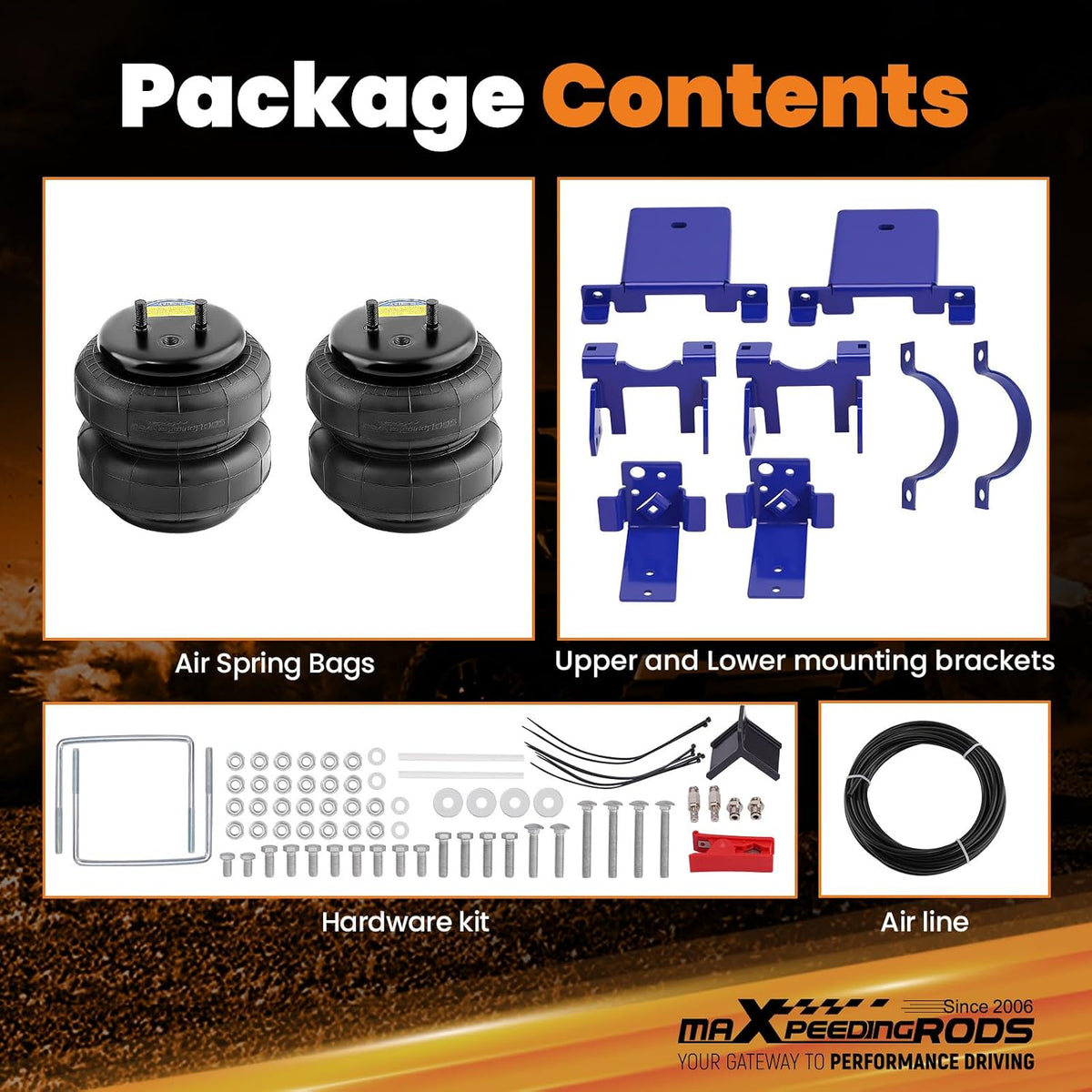 maXpeedingrods 5000 lbs Rear Air Suspension Bags Kit for Ford Excursion 4WD 2...