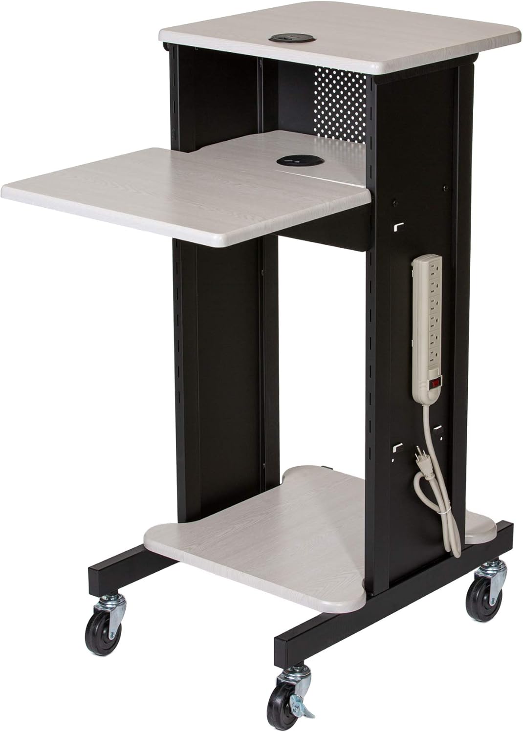 OEF Furnishings Presentation Cart and Stand, OEFPRC200, Steel Frame, Ivory Wo...