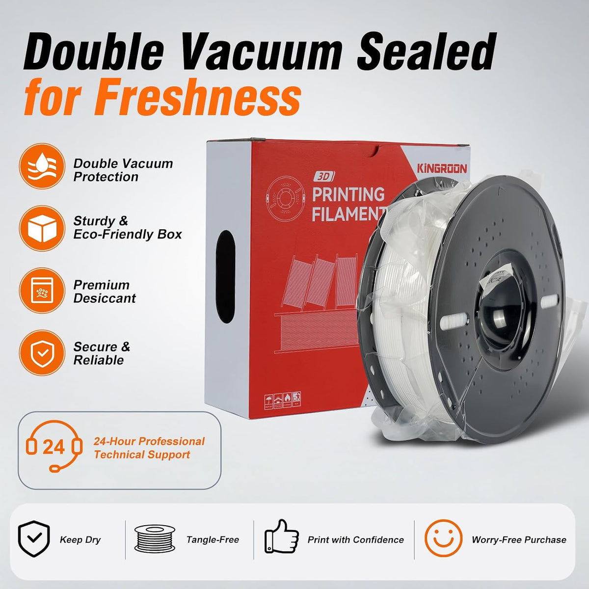 Kingroon High Speed PLA Bundle 3D Printer Filament 1.75mm, Rapid Filament for...
