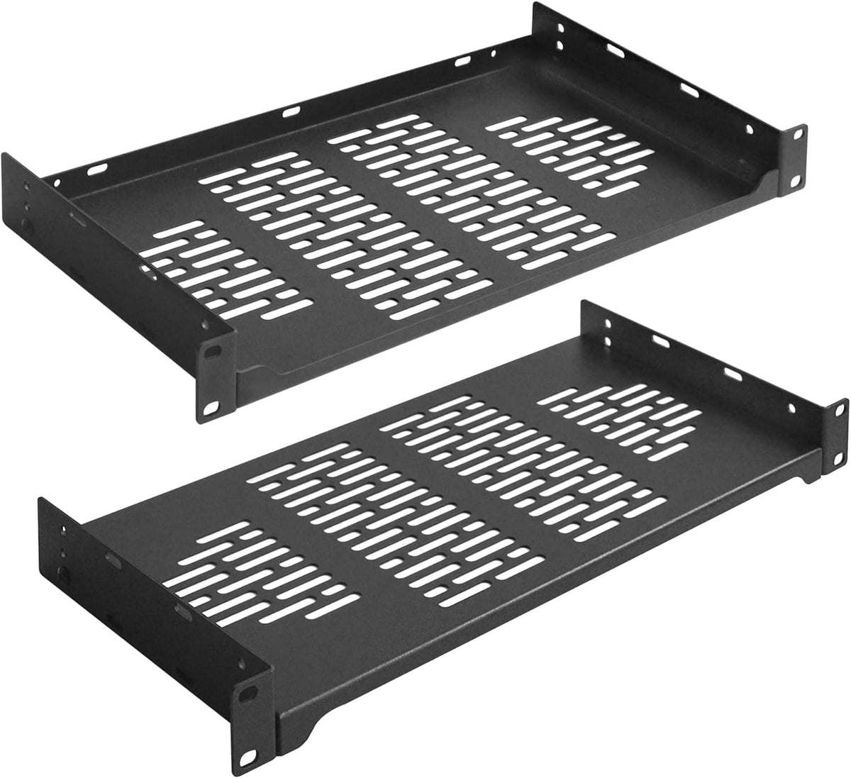 RIVECO 2 PCS 8โ Rack Shelves for 19 inches Network Rack & Cabinets, 1U Ra...