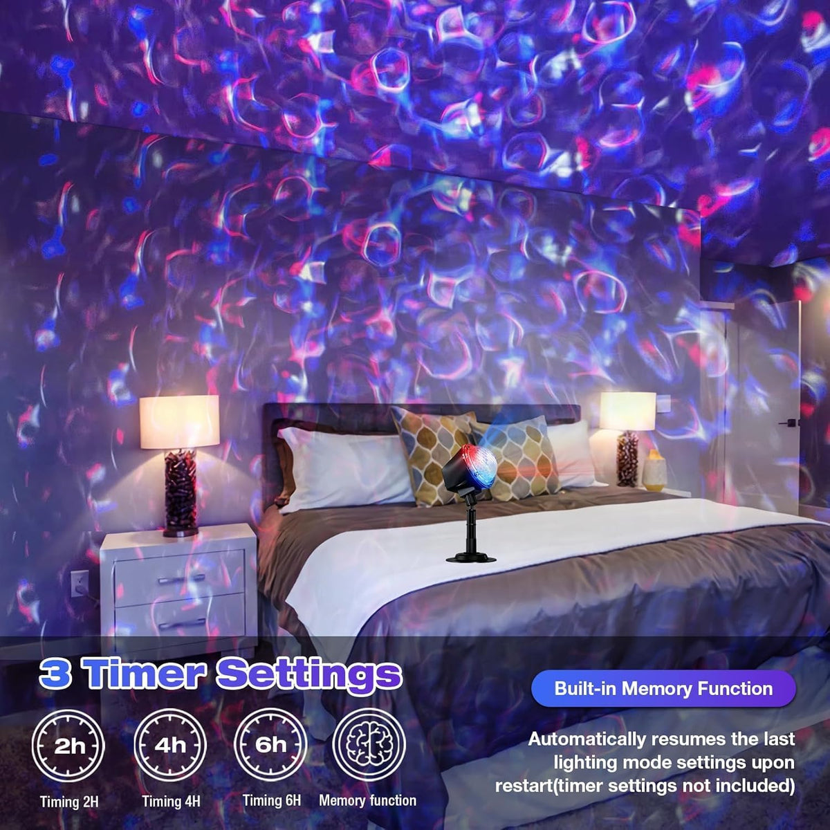 Christmas Ocean Wave Projector Light Outdoor๏ผHalloween Water Effect Lamp