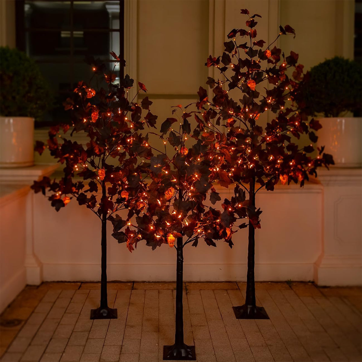 TYBEEU Halloween Decor Set โ 4ft, 5ft & 6ft Black Maple Trees