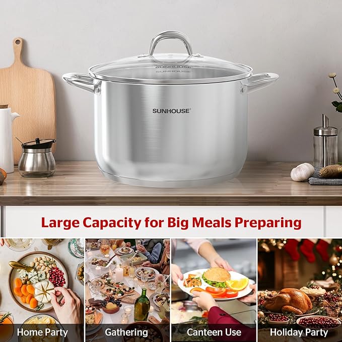 SUNHOUSE Stainless Steel Stock Pot - Image 9