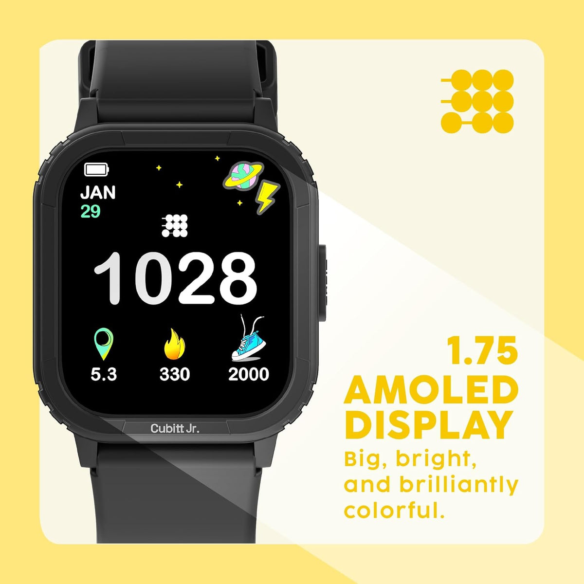 Cubitt Jr. Smartwatch Fitness Tracker, 1.75" AMOLED โ Forest Green