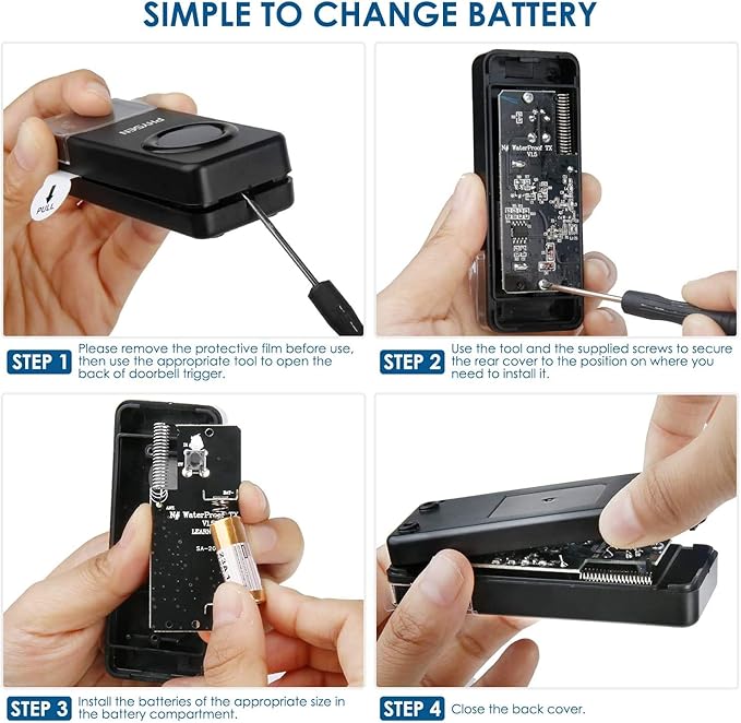 Wireless Doorbell for Home, Waterproof Door Chime Kit Operating at 1300-ft 58 - Image 9