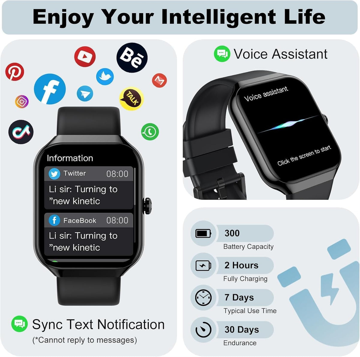 Fempoin Smart Watch for Women Men (Answer/Make Call),1.96" SmartWatch, F...