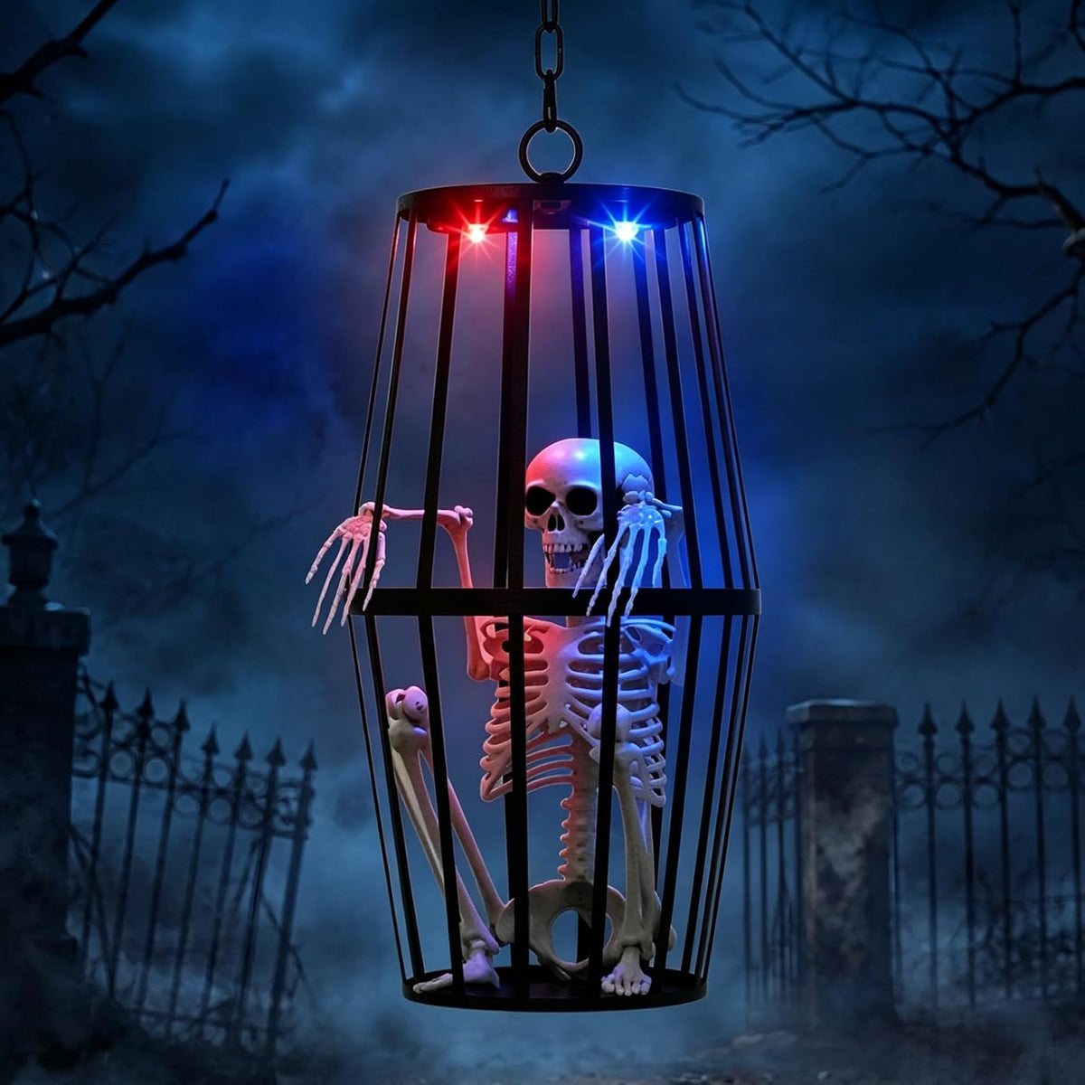 23โ Scary Solar Hanging Skeleton Ghost Halloween Decorations Outdoor
