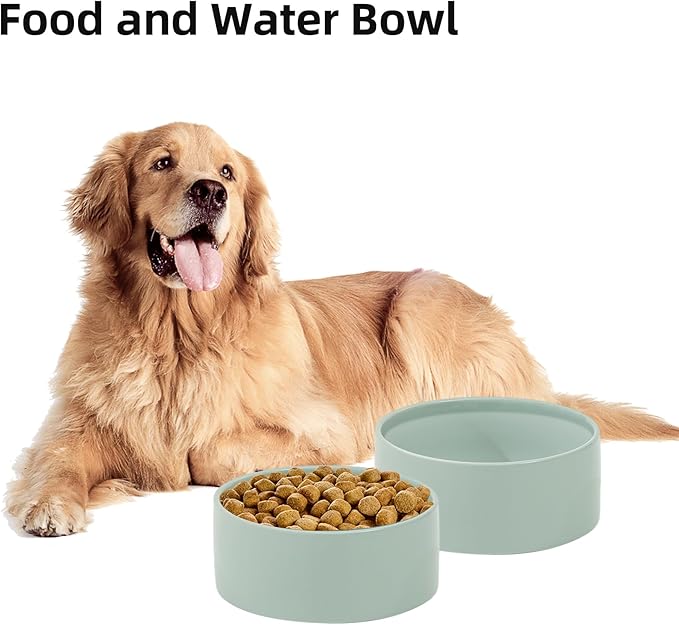 Ceramic 8.2inch Dog Bowl for Large-Breed Dogs, Anti-Slip and Weighted Pet Food - Image 5