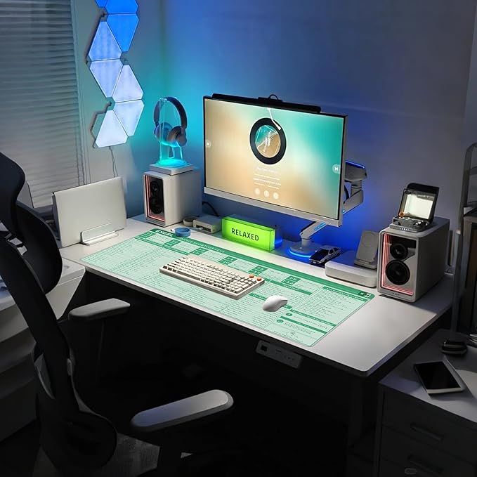 Baziabbo Office Desk Mat, Excel Cheat Sheet Keyboard Mat, Excel Shortcut Desk - Image 7